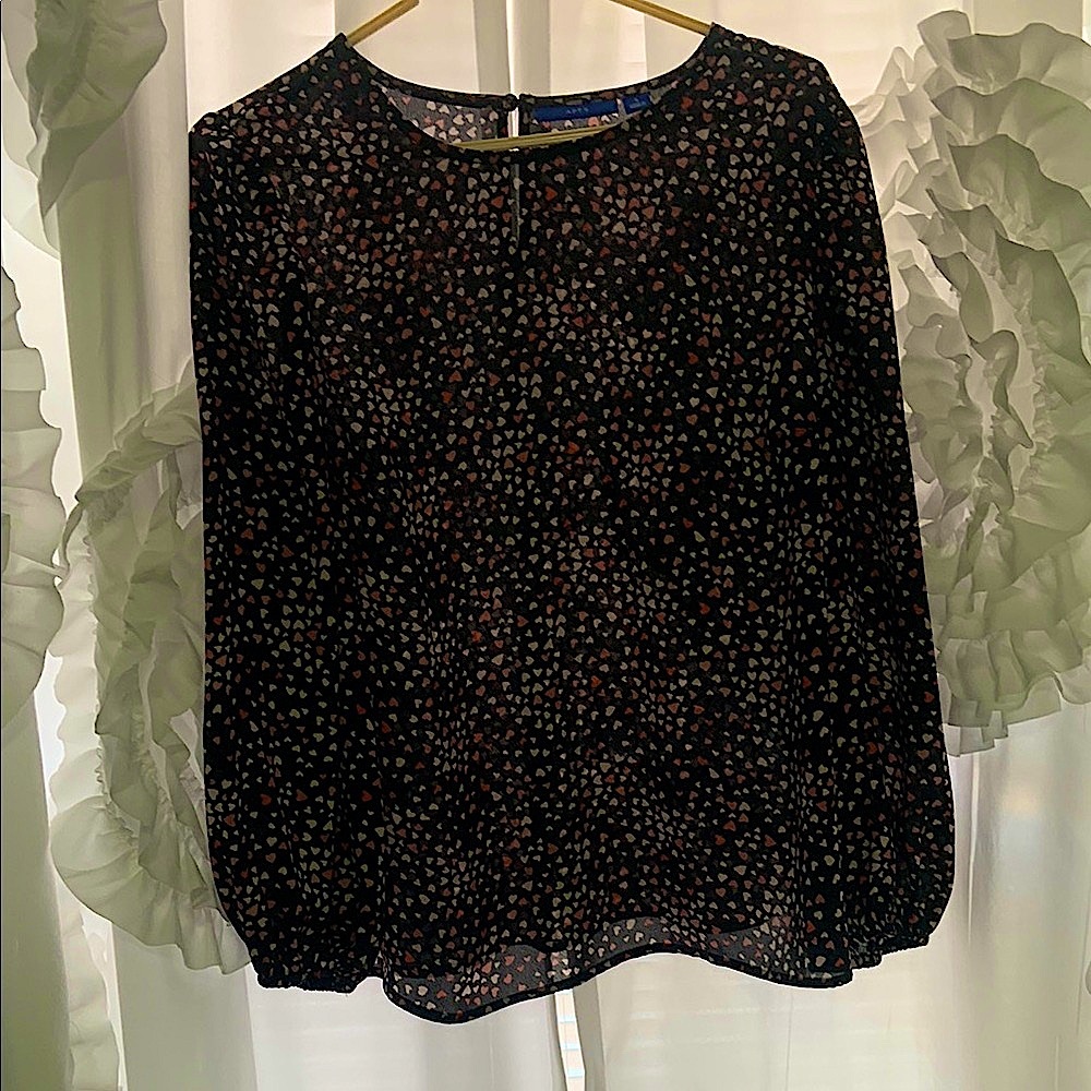 Black and Pink Heart Valentine’s Day Blouse